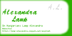 alexandra lamp business card